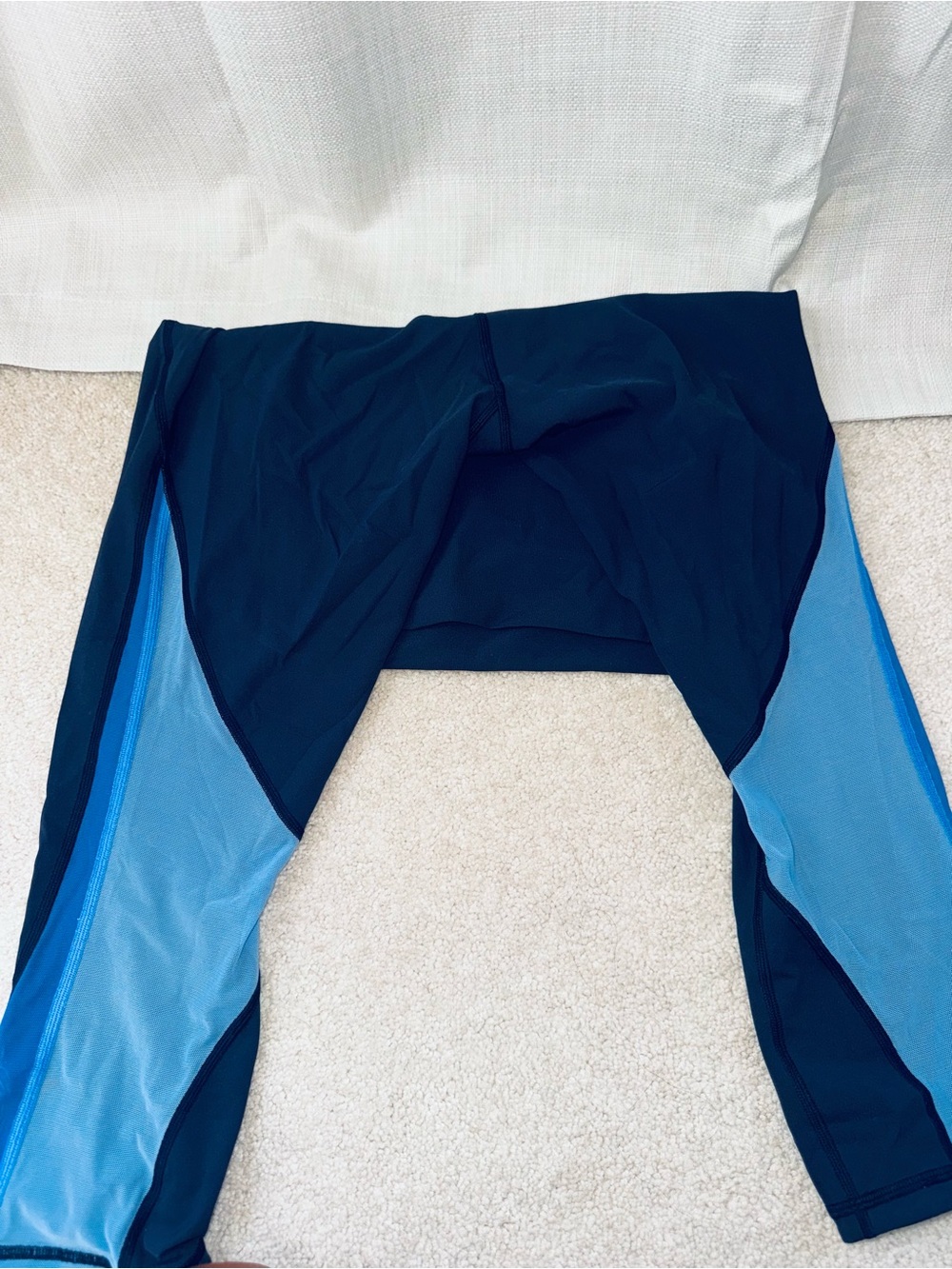 lululemon athletica Navy Leggings with Blue Panels ALL THE RIGHT PLACES - Picture 4 of 4